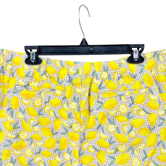 Lands End Yellow Lemon Print Pull-On Chino Shorts women’s plus size 18W - Picture 5 of 10